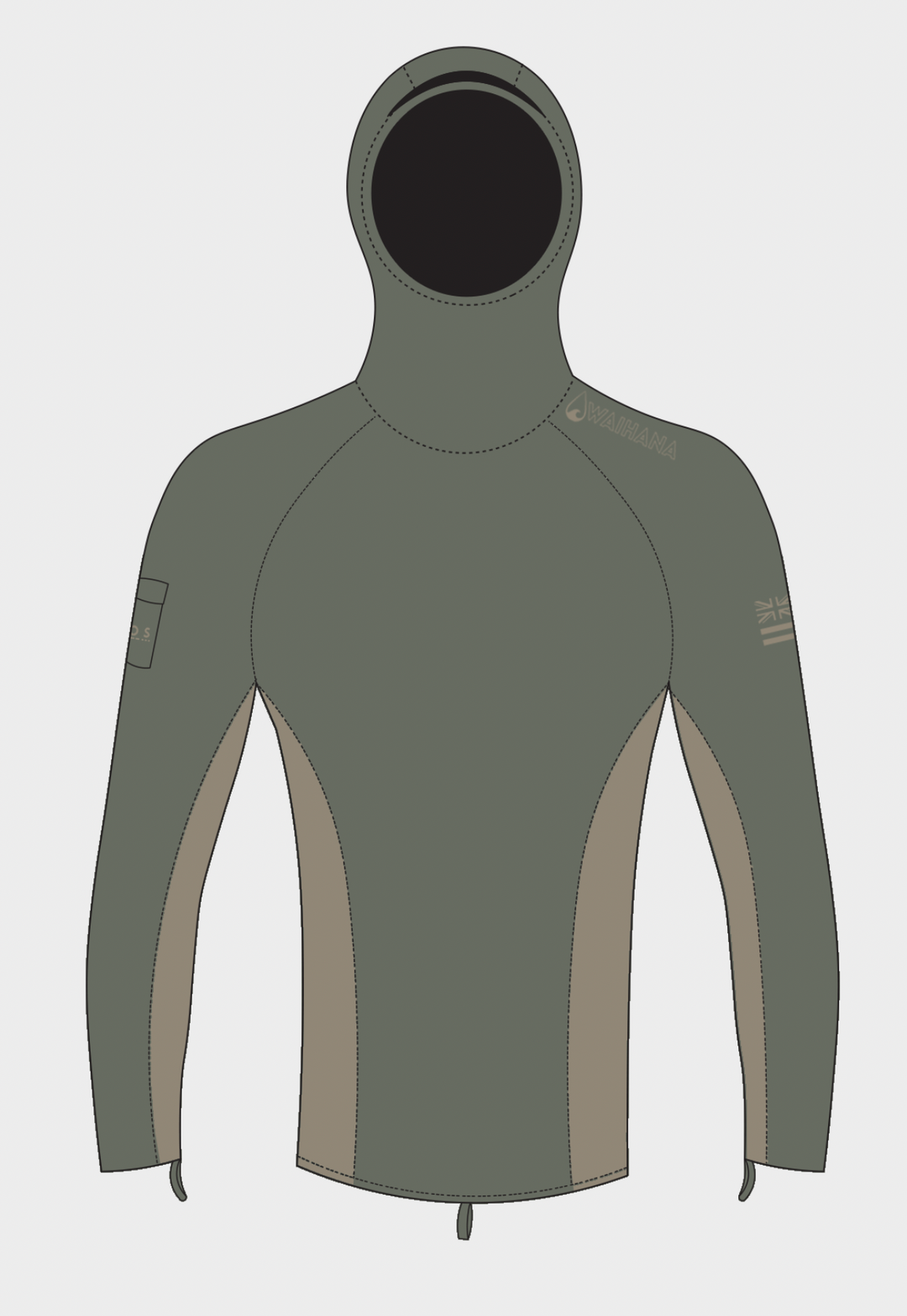 Olive Hooded Voyager Rashguard