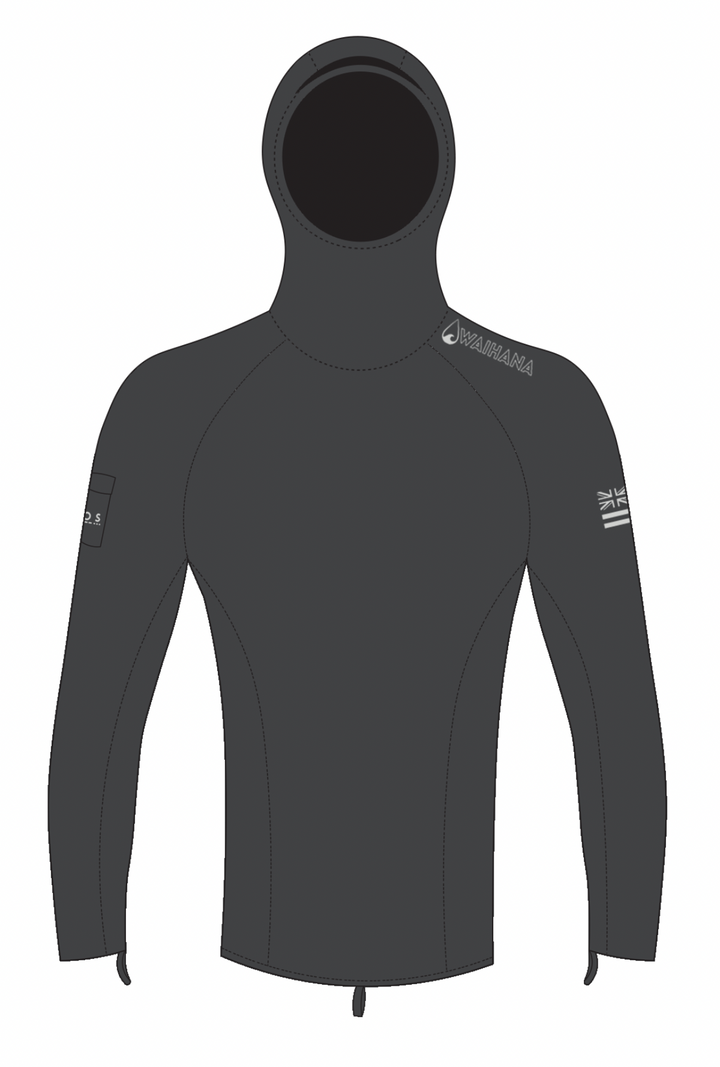Anthracite Carvico Hooded Surf Rashguard