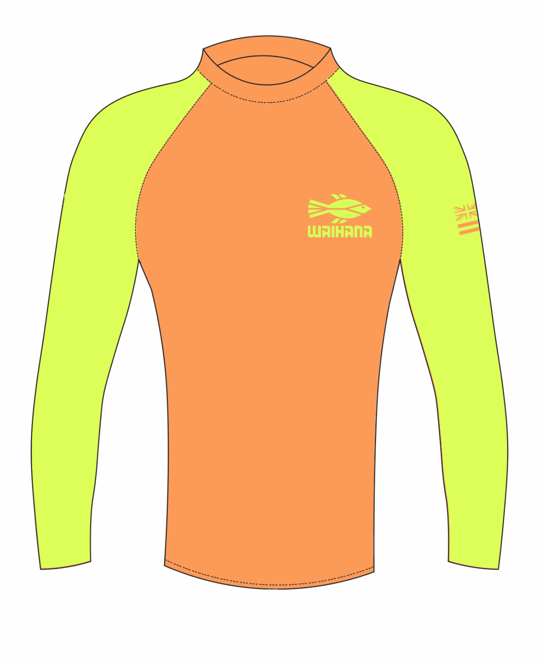 Children's Orange Long Sleeve Rashguard