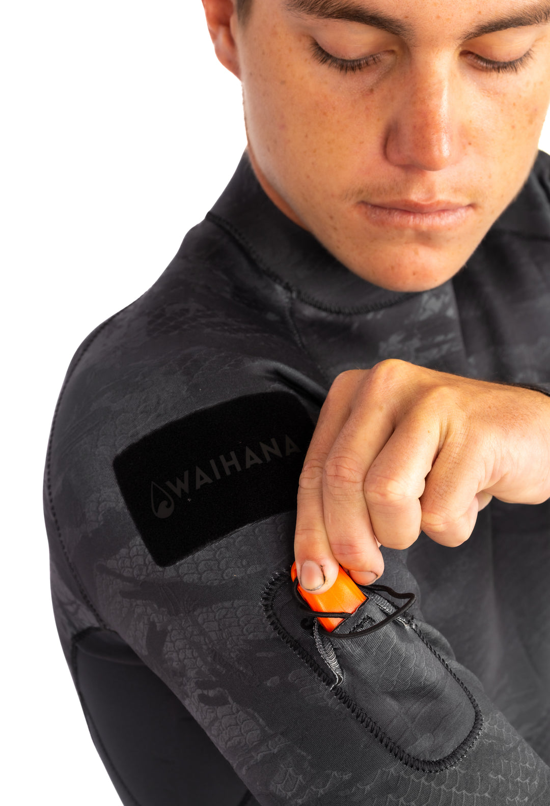 Men's Black Tropicam Rear-zip Surf Top