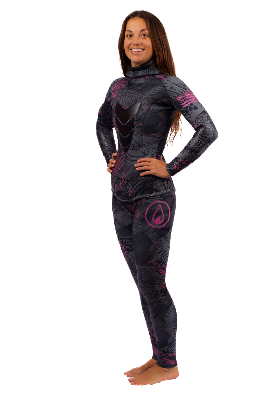 Women’s Pink Fishbone Spearfishing 3.5mm Wetsuit