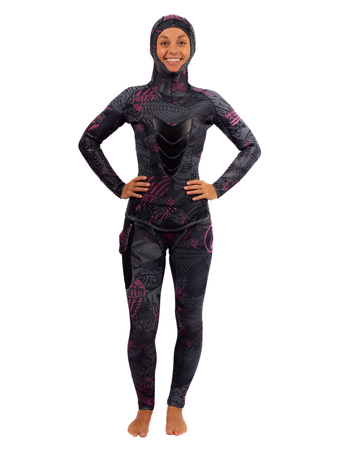 Women’s Pink Fishbone Spearfishing 3.5mm Wetsuit